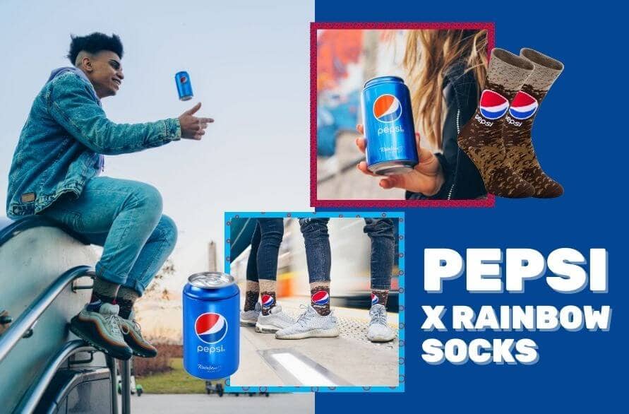 Pepsi x Rainbow Socks - how refreshing!